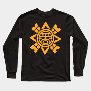 Aztec Warrior Azteca Culture Kukulkan Mask Long Sleeve T-Shirt